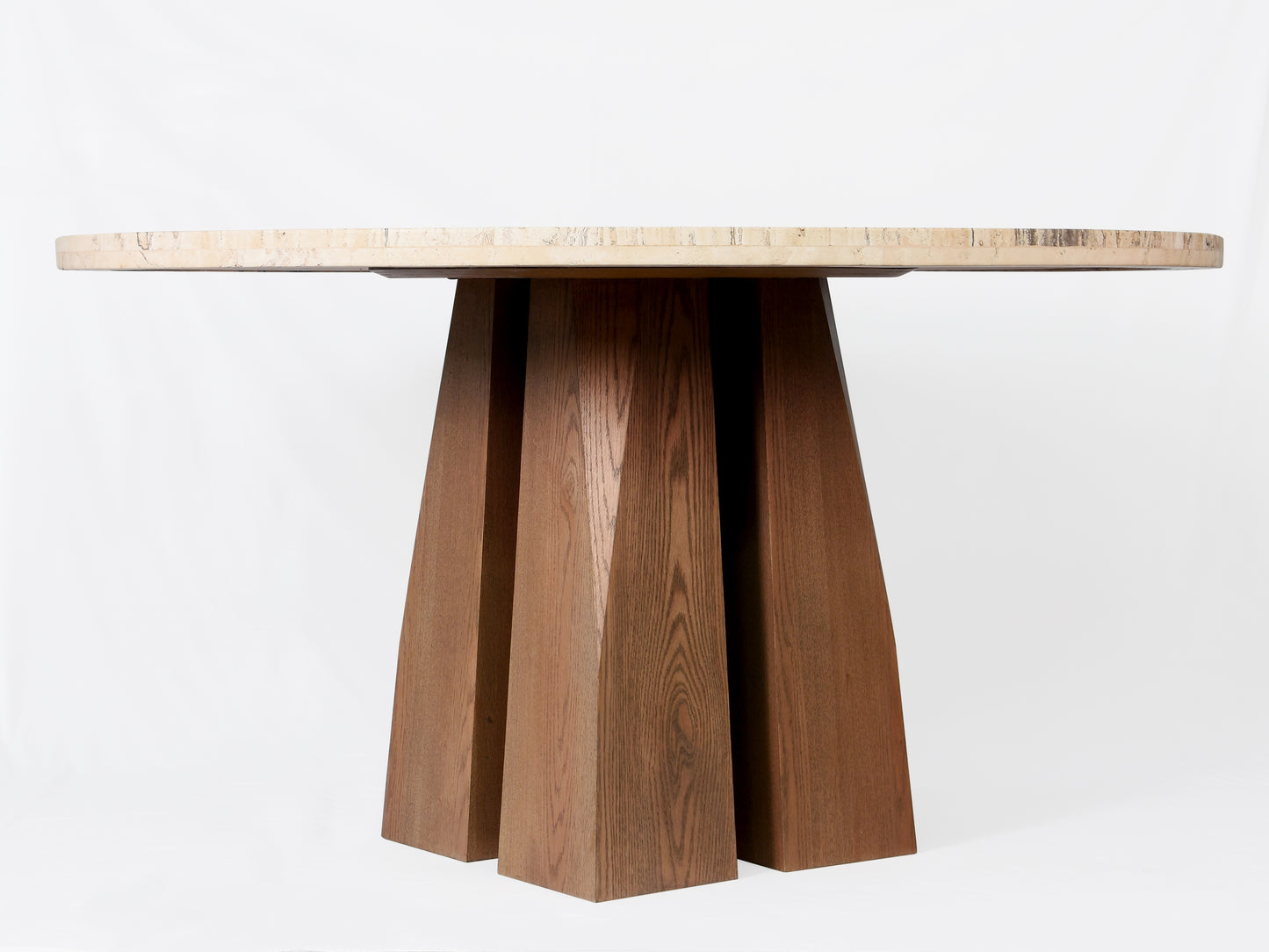 Terra Luxe: Round Travertine Dining Table