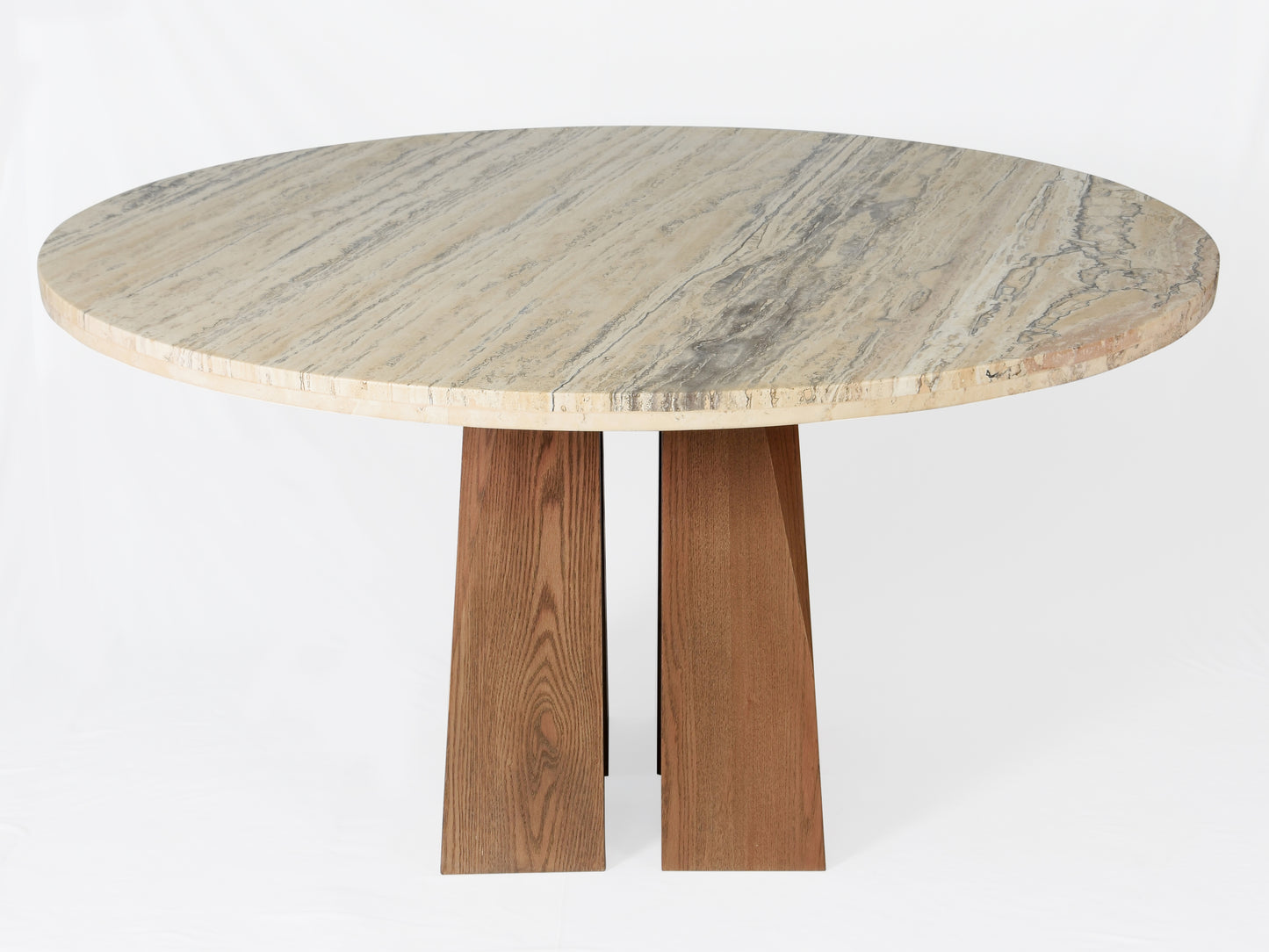 Terra Luxe: Round Travertine Dining Table