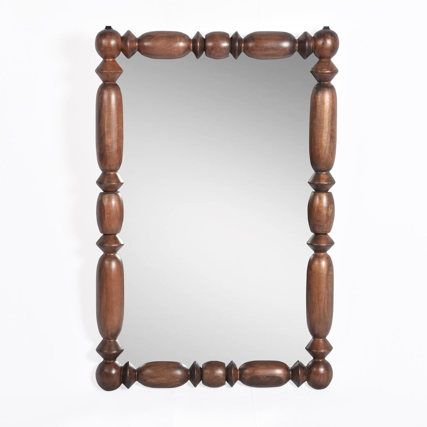 The Belmont Turned Wood Mirror – A Statement of Elegance
