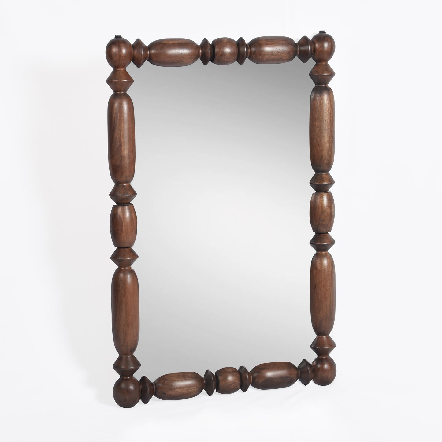 The Belmont Turned Wood Mirror – A Statement of Elegance
