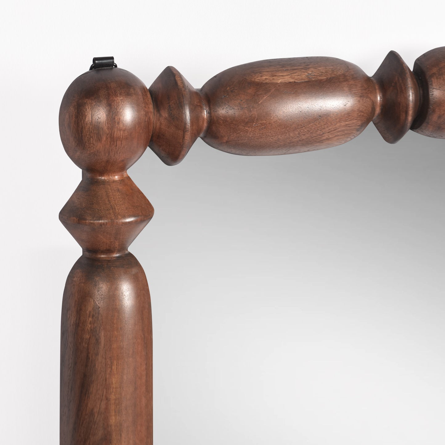 The Belmont Turned Wood Mirror – A Statement of Elegance