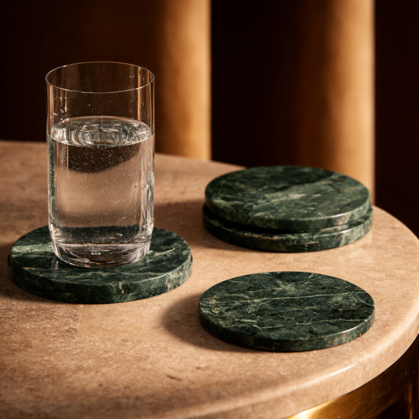 Evergreen Marble Coaster