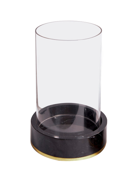 Lumière – Black Marble & Glass Candle Stand