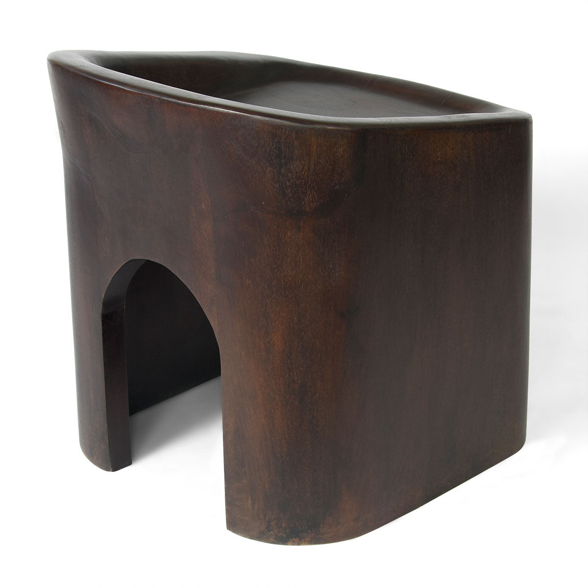Orion Sculpted Wooden Stool – A Fusion of Elegance & Functionality
