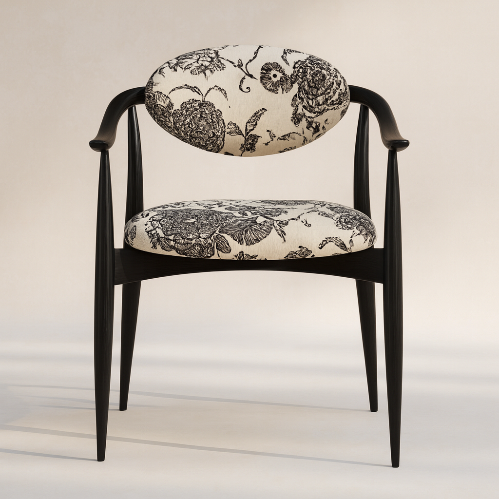 Noir Bloom Dining Chair