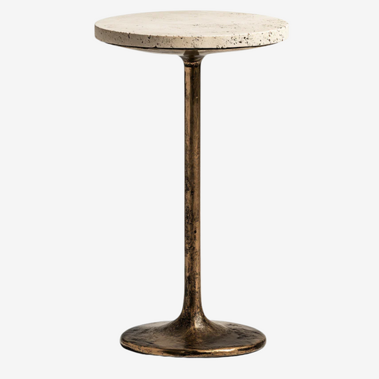 The Verona Stone Pedestal Table