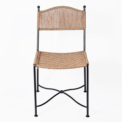 Woven Rope & Metal Chair – A Fusion of Strength and Elegance