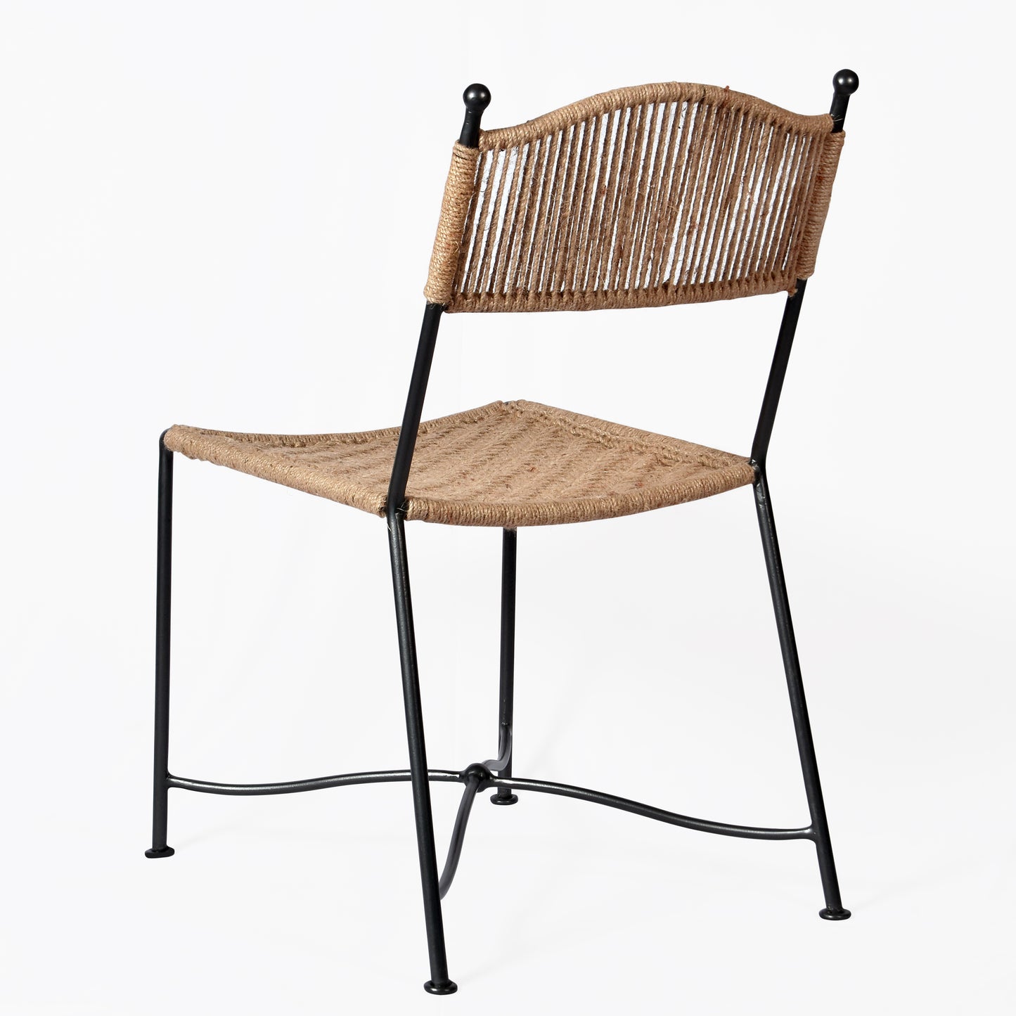 Woven Rope & Metal Chair – A Fusion of Strength and Elegance