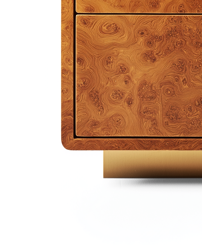 Opulent Burl Nightstand