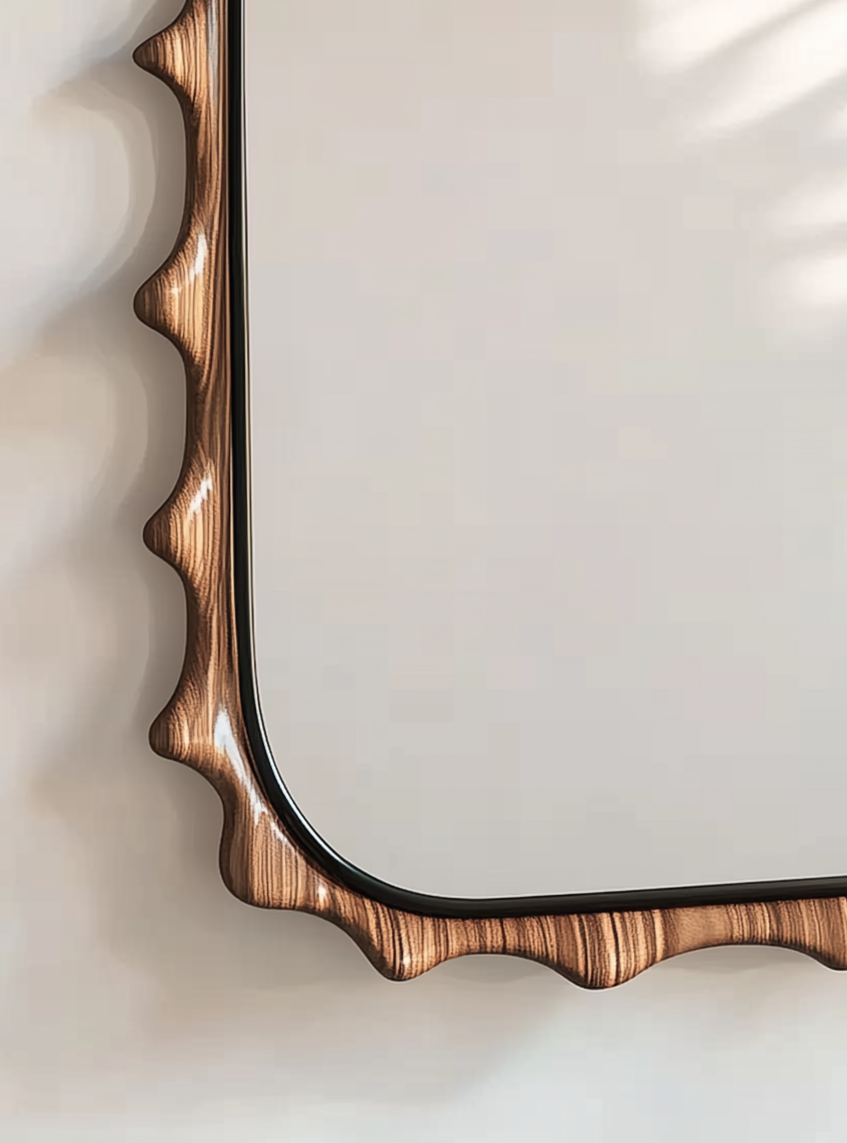 Ripple Edge Mirror – A Statement of Fluid Elegance