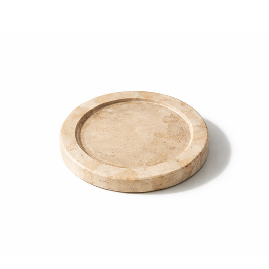 Ivory Crest Marble Coaster