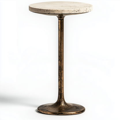 The Verona Stone Pedestal Table