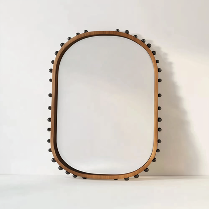 The Orb-Embellished Arched Mirror – A Statement of Elegance & Artistry