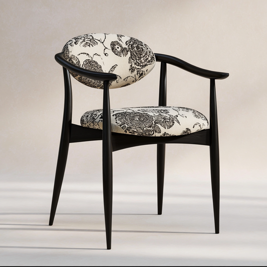 Noir Bloom Dining Chair