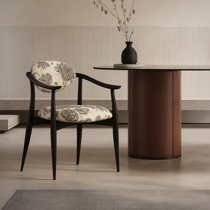 Noir Bloom Dining Chair