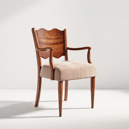 Solenne Accent Chair by Dezaro with premium upholstered seat and elegant contemporary wooden frame