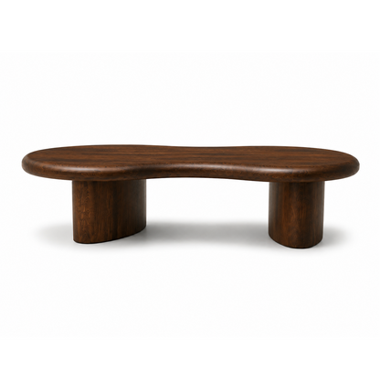 Riva solid wood coffee table in rich dark walnut finish